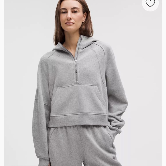 lululemon athletica Tops - Lululemon Scuba Oversized Half-Zip Hoodie Women’s M / L Gray